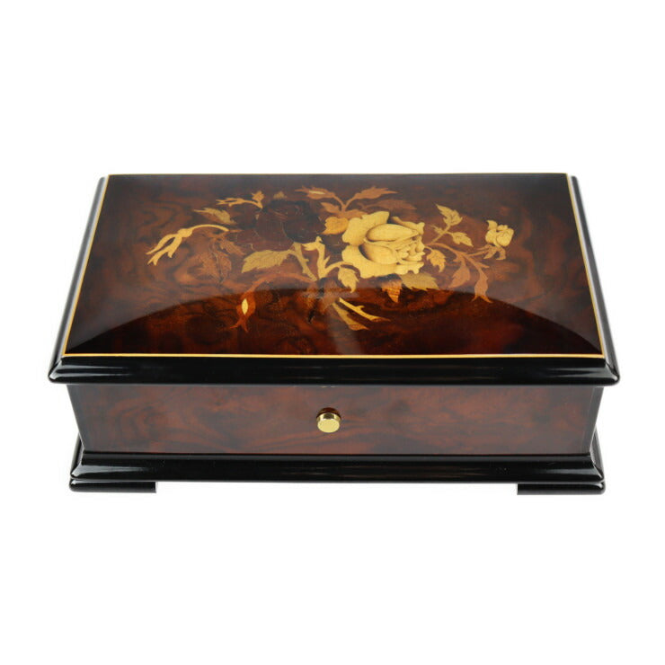 美品 REUGE リュージュ オルゴール 72弁 3曲 輸入雑貨 AXA.72.5650.000.0088 ウッド ブラウン系 ゴールド金具 Polonaise Tristesse Impromptu ポーランドの悲しみの即興曲 F.Chopin ショパン