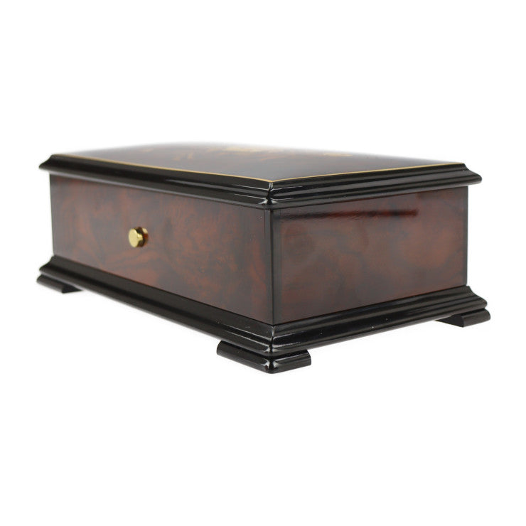 美品 REUGE リュージュ オルゴール 72弁 3曲 輸入雑貨 AXA.72.5650.000.0088 ウッド ブラウン系 ゴールド金具 Polonaise Tristesse Impromptu ポーランドの悲しみの即興曲 F.Chopin ショパン