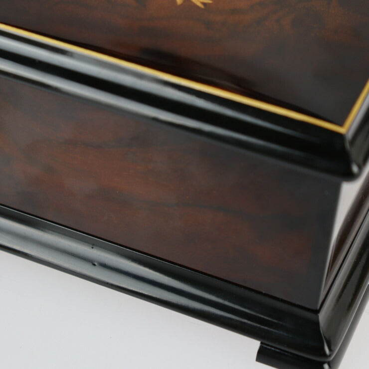 美品 REUGE リュージュ オルゴール 72弁 3曲 輸入雑貨 AXA.72.5650.000.0088 ウッド ブラウン系 ゴールド金具 Polonaise Tristesse Impromptu ポーランドの悲しみの即興曲 F.Chopin ショパン