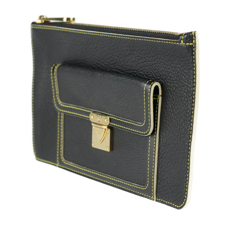 美品 LOUIS VUITTON ルイ ヴィトン アンセパラーブルGM スハリ 長財布 M91940 レザー ブラック ゴールド金具