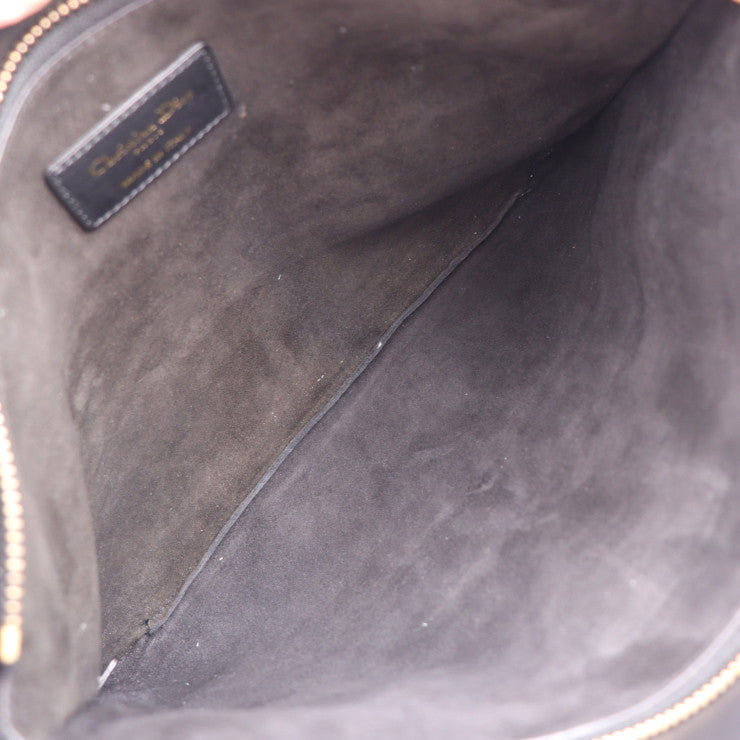 美品 Christian Dior クリスチャンディオール バッグ クラッチバッグ 19S5543CGSB レザー ブラック ゴールド金具 ポーチ