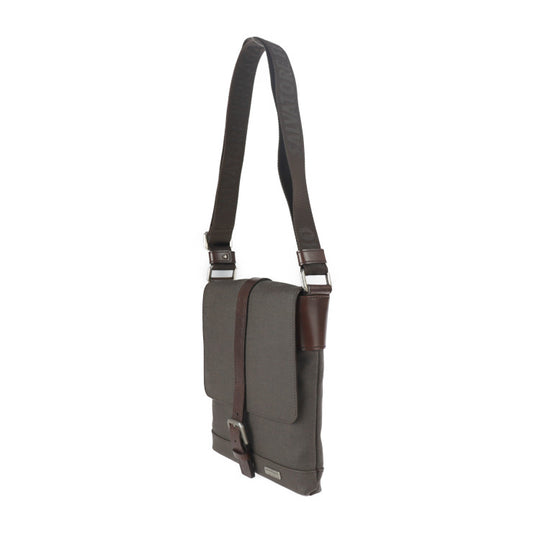 超美品 Salvatore Ferragamo サルヴァトーレ フェラガモ ガンチーニ ショルダーバッグ 24 9335 PVC レザー ブラウン系 シルバー金具 クロスボディバッグ
