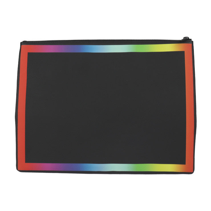 超美品 LOUIS VUITTON ルイ ヴィトン ポシェット A4 タイガ レインボー クラッチバッグ M30347 レザー ブラック レインボー 2019AW 限定 ヴァージルアブロー チェーン