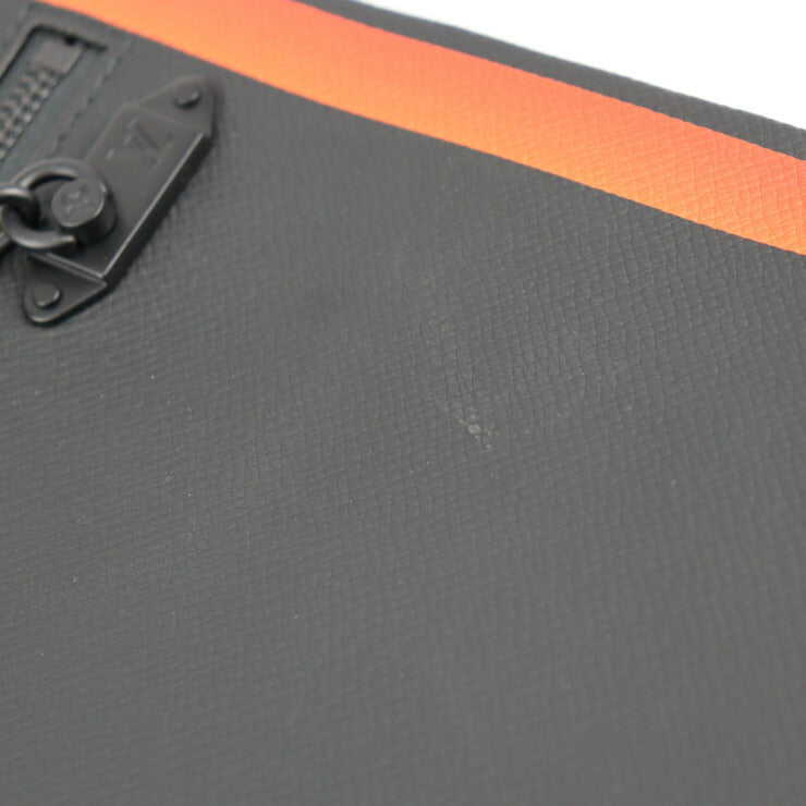 超美品 LOUIS VUITTON ルイ ヴィトン ポシェット A4 タイガ レインボー クラッチバッグ M30347 レザー ブラック レインボー 2019AW 限定 ヴァージルアブロー チェーン