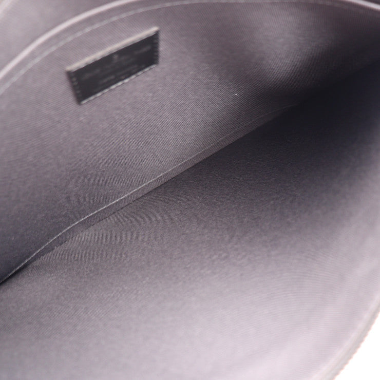 超美品 LOUIS VUITTON ルイ ヴィトン ポシェット A4 タイガ レインボー クラッチバッグ M30347 レザー ブラック レインボー 2019AW 限定 ヴァージルアブロー チェーン