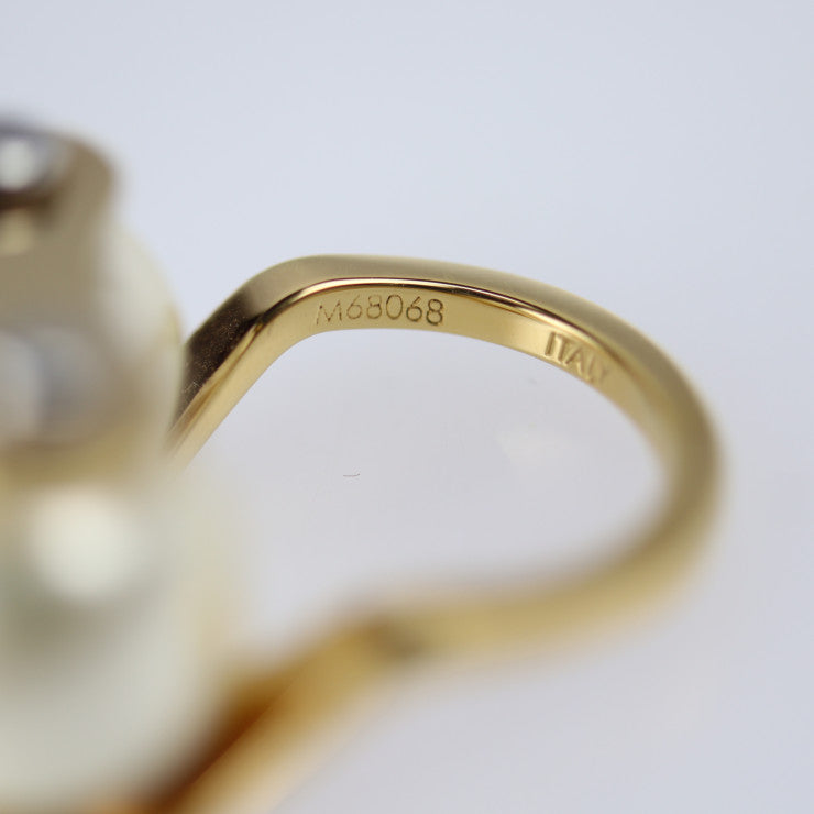 美品 LOUIS VUITTON ルイ ヴィトン LV スピーディ パール リング リング・指輪 M68068 表記サイズ S メタル フェイクパール ゴールド シルバー 約9号 アクセサリー 小物 ビトン