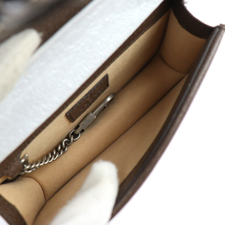 新古未使用展示品 GUCCI グッチ ディオニュソス ジャンボGG ショルダーバッグ 476432 GGキャンバス レザー ベージュ ブラウン シルバー金具 スーパーミニバッグ チェーン ショルダーポシェット タイガーヘッド