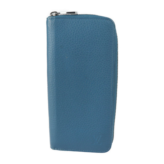 LOUIS VUITTON ルイ ヴィトン ジッピーウォレット ヴェルティカル 長財布 M58411 トリヨンレザー ブルー シルバー金具 ラウンドファスナー ビトン