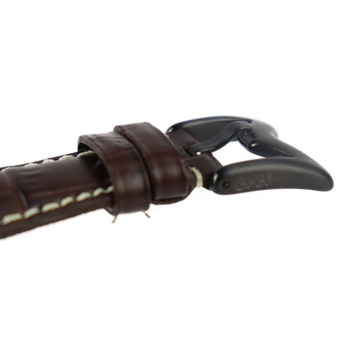 超美品 Gaga Milano ガガミラノ マヌアーレ48 腕時計 5012.04S ステンレススチール レザー ブラック ブラウン 裏スケ 手巻き