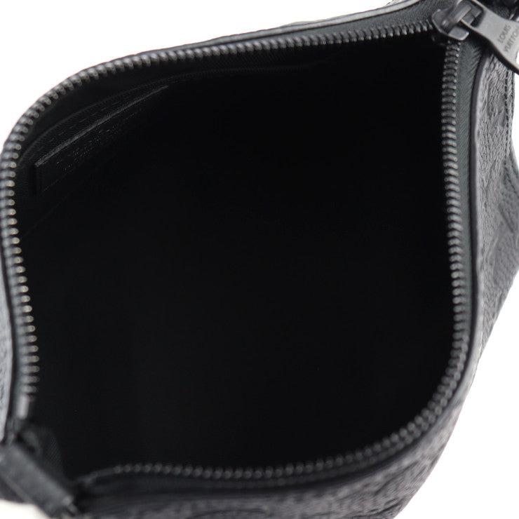 超美品 LOUIS VUITTON ルイ ヴィトン トリアングル メッセンジャー モノグラムアンプラント ショルダーバッグ M55878 レザー ノワール ブラック ビトン