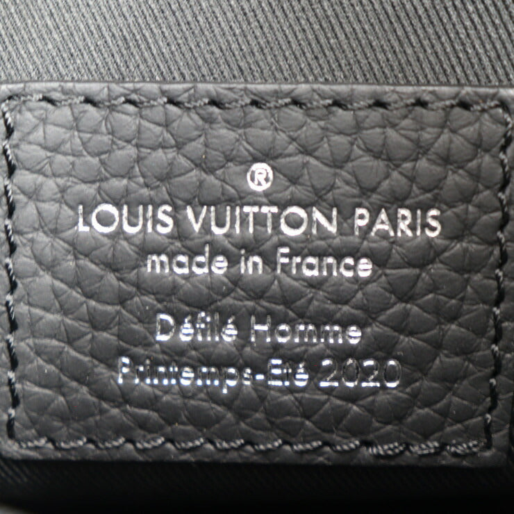 超美品 LOUIS VUITTON ルイ ヴィトン トリアングル メッセンジャー モノグラムアンプラント ショルダーバッグ M55878 レザー ノワール ブラック ビトン