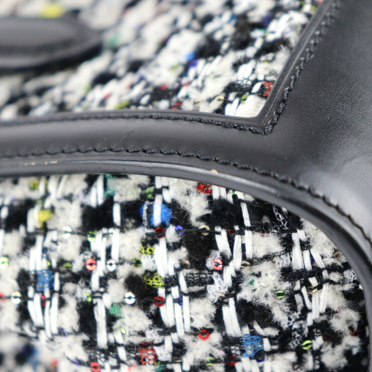 美品 LOUIS VUITTON ルイ ヴィトン LVアーク ハンドバッグ M55501 レザー ツイード ブラック マルチカラー シルバー金具 2WAY ショルダーバッグ