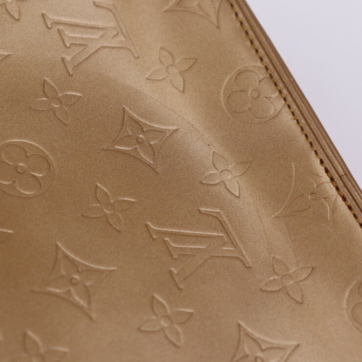 美品 LOUIS VUITTON ルイ ヴィトン ストックトン モノグラムマット ハンドバッグ M55117 レザー アンブレ ゴールド系 シルバー金具 ショルダーバッグ トートバッグ ビトン