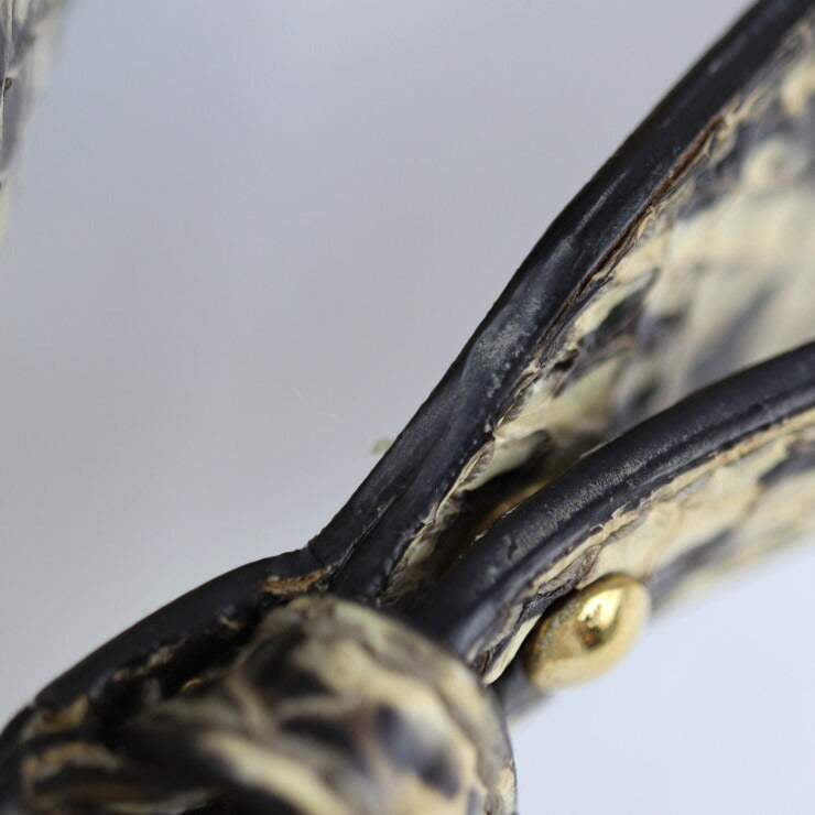 美品 GUCCI グッチ シルヴィ シェリーライン ショルダーバッグ 421882 パイソン レザー ベージュ系 ゴールド金具 ベルトモチーフ金具