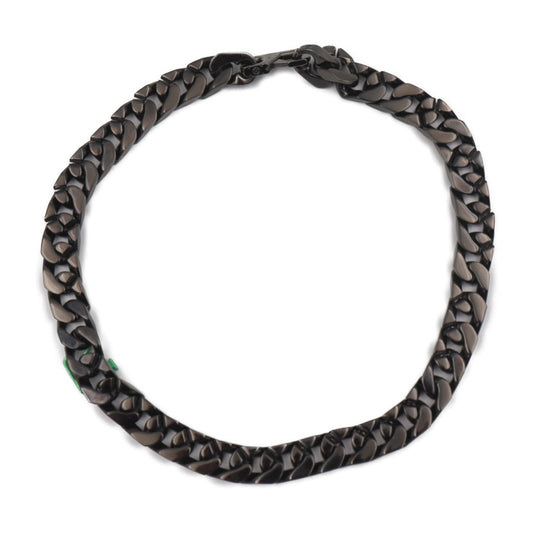 美品 LOUIS VUITTON ルイ ヴィトン コリエ チェーンリンクス パッチーズ ネックレス MP2853 メタル ブラック グリーン チョーカー ビトン