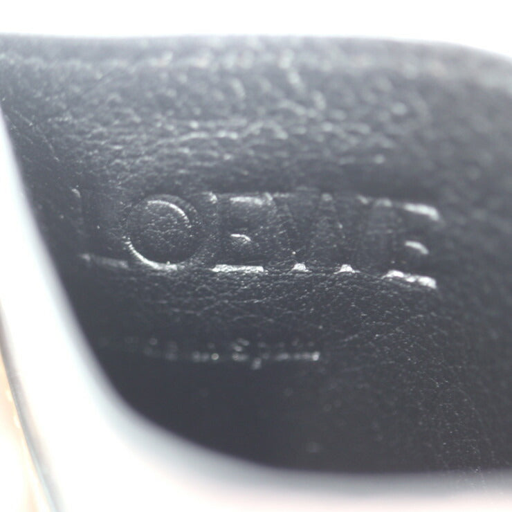 美品 LOEWE ロエベ PLAIN CARDHOLD プレーン カードホルダー PUZZLE パズル カードケース - レザー ピンク ホワイト系 ブラウン 名刺入れ パスケース アナグラム