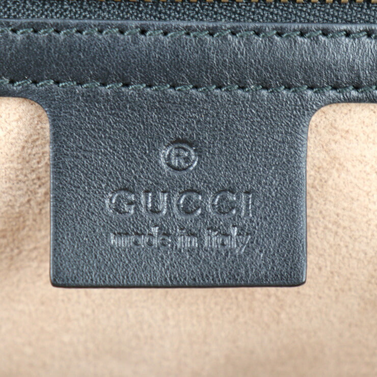 美品 GUCCI グッチ クイーンマーガレット トップハンドル バンブー ハンドバッグ 476531 カーフレザー ブラック アイボリー ゴールド金具 2WAY ショルダーバッグ 蜂 bee ビー