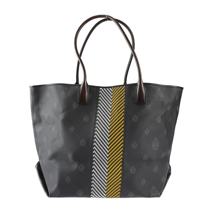 美品 Berluti ベルルッティ WHOPPING BRIAN ROCHEFORT トートバッグ M224704 PVC レザー シグネチャーキャンバス ヴェネチアレザー カーフレザー ブラック×ホワイト×イエロー ブラウン ショルダーバッグ ビッグサイズ