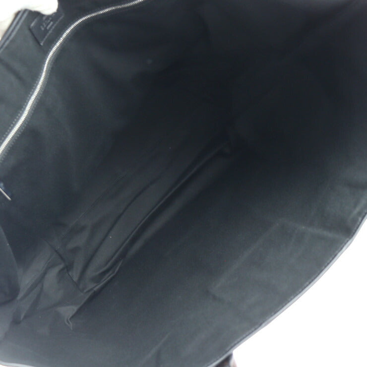 美品 Berluti ベルルッティ WHOPPING BRIAN ROCHEFORT トートバッグ M224704 PVC レザー シグネチャーキャンバス ヴェネチアレザー カーフレザー ブラック×ホワイト×イエロー ブラウン ショルダーバッグ ビッグサイズ