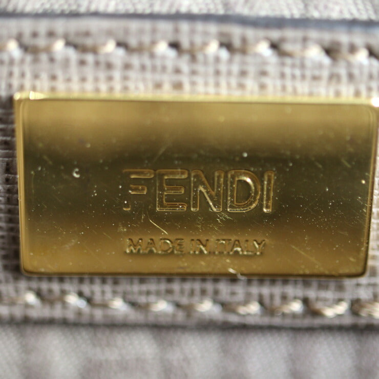 FENDI フェンディ デミ ジュール ピッコラ ハンドバッグ 8BT245 レザー ブラウン系 ゴールド金具 2WAY ショルダーバッグ
