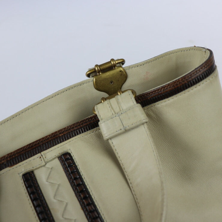 BOTTEGAVENETA ボッテガヴェネタ バッグ ハンドバッグ 162208 レザー ライトベージュ系 ゴールド金具 トートバッグ
