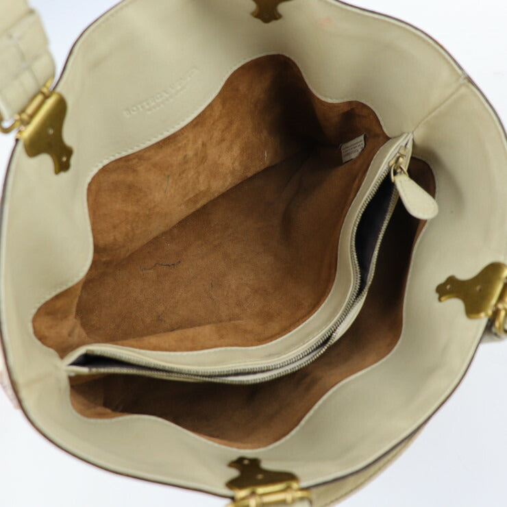 BOTTEGAVENETA ボッテガヴェネタ バッグ ハンドバッグ 162208 レザー ライトベージュ系 ゴールド金具 トートバッグ