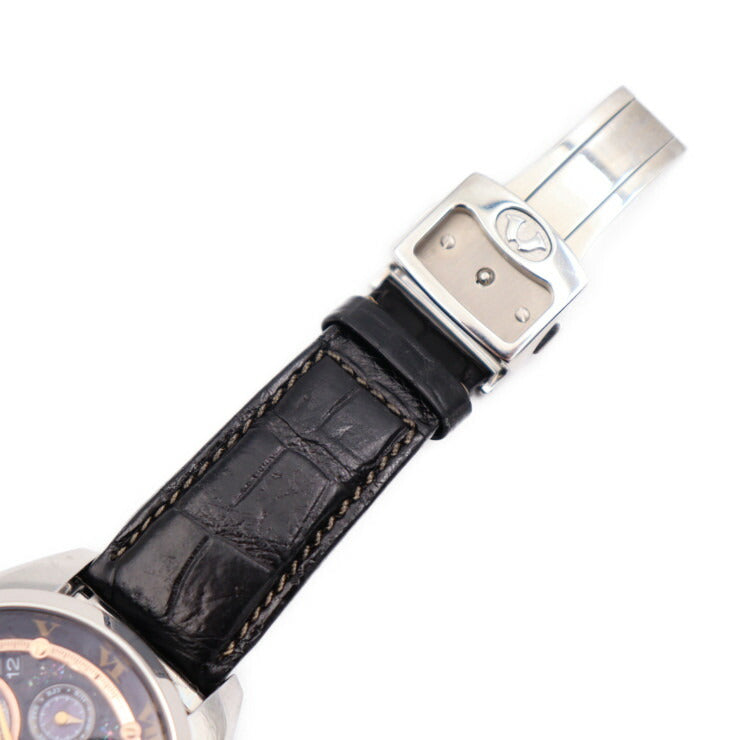 美品 CITIZEN シチズン 魂耀 グランドコンプリケーション カンパノラ 腕時計 BZ0030-16F ステンレススチール クロコダイル シルバー ブラック 漆モデル 天地開闢 ソーラー クロノグラフ G910-T020321