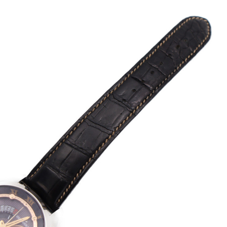 美品 CITIZEN シチズン 魂耀 グランドコンプリケーション カンパノラ 腕時計 BZ0030-16F ステンレススチール クロコダイル シルバー ブラック 漆モデル 天地開闢 ソーラー クロノグラフ G910-T020321