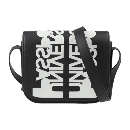 超美品 BURBERRY バーバリー ユニバーサル パスポート ショルダーバッグ 8051828 レザー ブラック ホワイト メッセンジャー クロスボディ