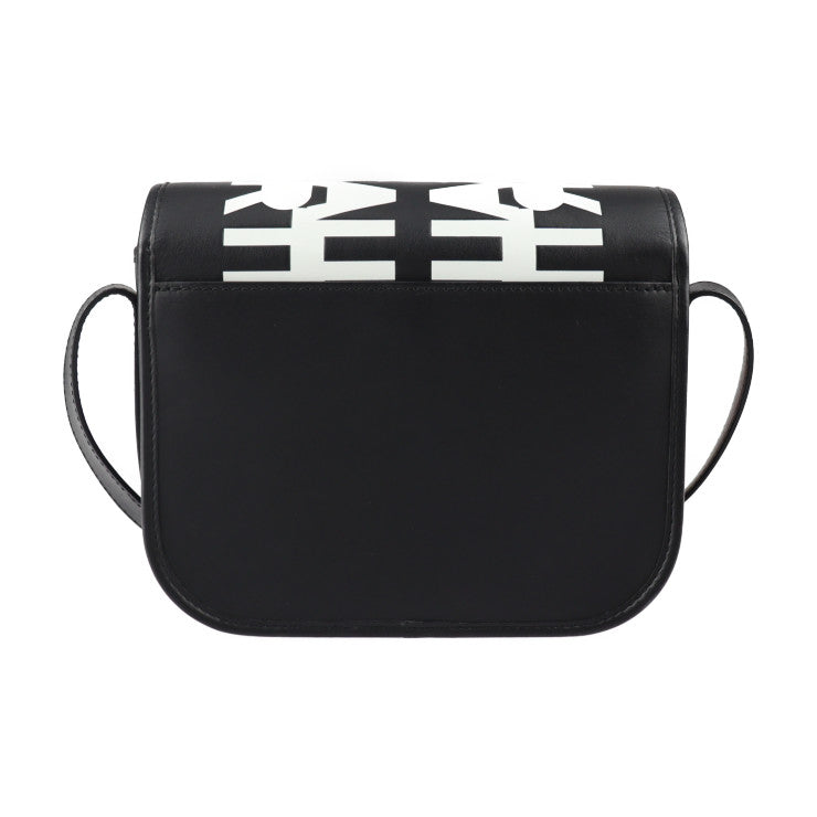 超美品 BURBERRY バーバリー ユニバーサル パスポート ショルダーバッグ 8051828 レザー ブラック ホワイト メッセンジャー クロスボディ