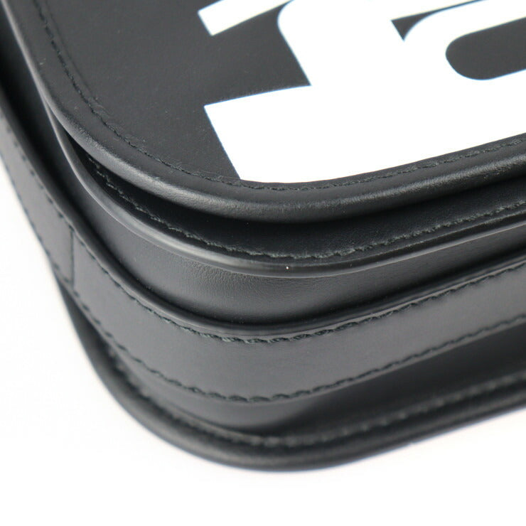 超美品 BURBERRY バーバリー ユニバーサル パスポート ショルダーバッグ 8051828 レザー ブラック ホワイト メッセンジャー クロスボディ