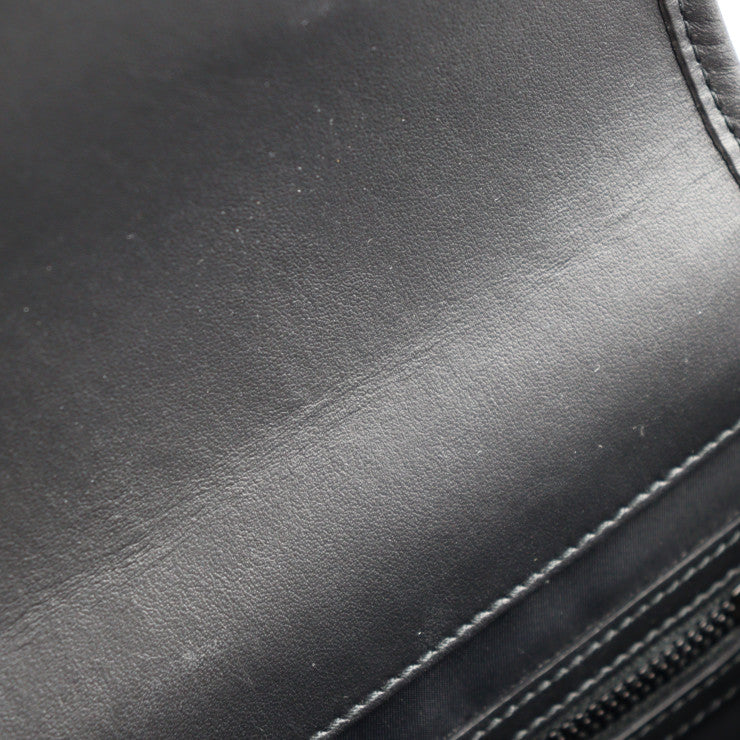 超美品 BURBERRY バーバリー ユニバーサル パスポート ショルダーバッグ 8051828 レザー ブラック ホワイト メッセンジャー クロスボディ