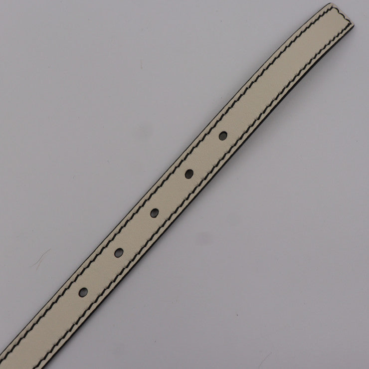 美品 Christian Dior クリスチャンディオール D-FENCE ディフェンス ベルト レザー アイボリー系 ゴールド金具 ロゴ ナローベルト