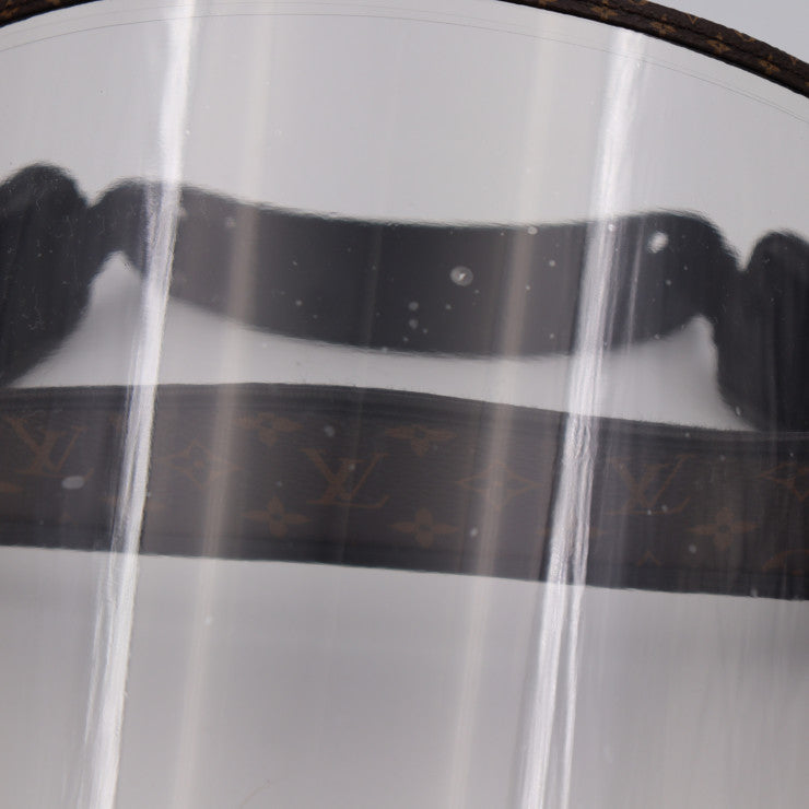 超美品 LOUIS VUITTON ルイ ヴィトン ビジェール LVシールド モノグラム その他帽子 M76727 PVC レザー ブラウン ブラック クリア フェイスシールド フェイスガード ビトン