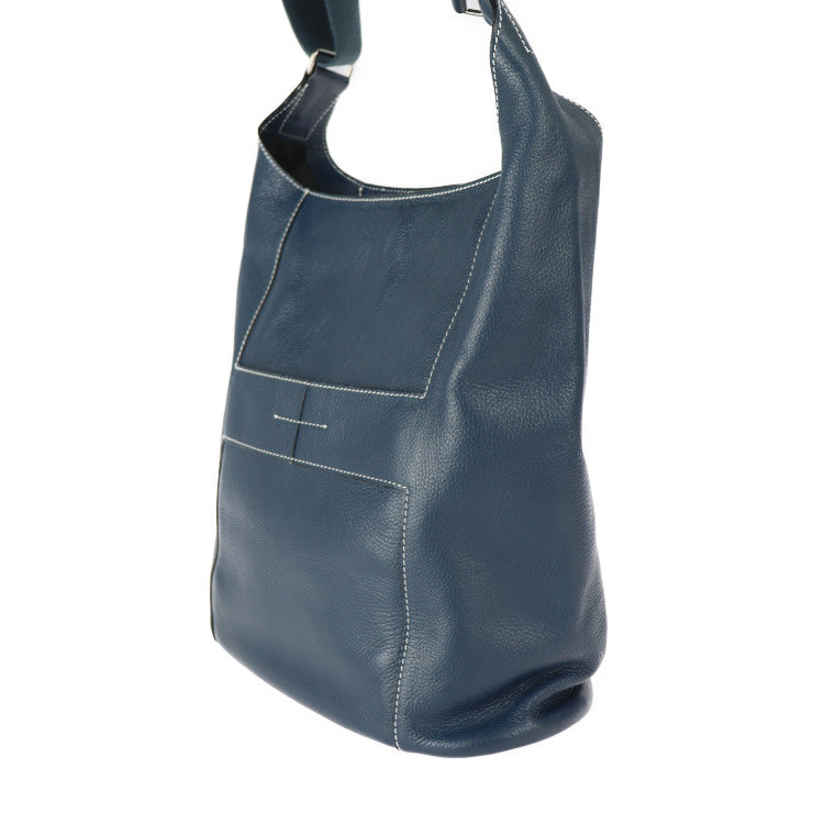 HERMES エルメス グッドニュース GM ショルダーバッグ トリヨンクレマンス ブルードプリュス ネイビー系 シルバー金具 □L刻印