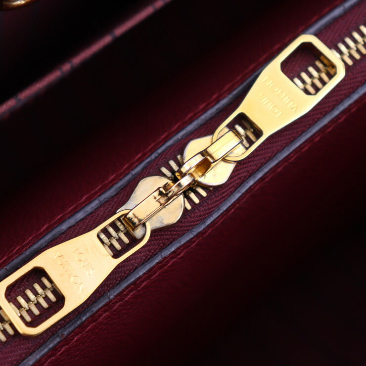 LOUIS VUITTON ルイ ヴィトン モンテーニュMM モノグラムアンプラント ハンドバッグ M41196 レザー オロール パープル系 ゴールド金具 トートバッグ ビトン