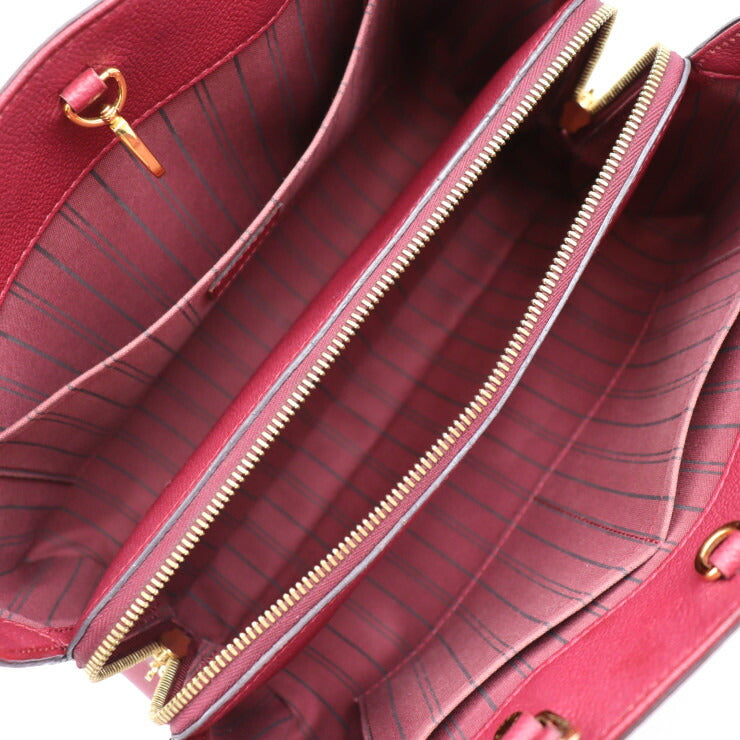 LOUIS VUITTON ルイ ヴィトン モンテーニュMM モノグラムアンプラント ハンドバッグ M41196 レザー オロール パープル系 ゴールド金具 トートバッグ ビトン
