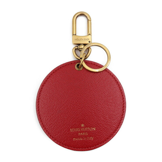 美品 LOUIS VUITTON ルイ ヴィトン ポルトクレ イリュストレ モノグラム キーホルダー MP1949 PVC レザー ブラウン レッド ゴールド金具 山本寛斎 歌舞伎 キーリング バッグチャーム ビトン