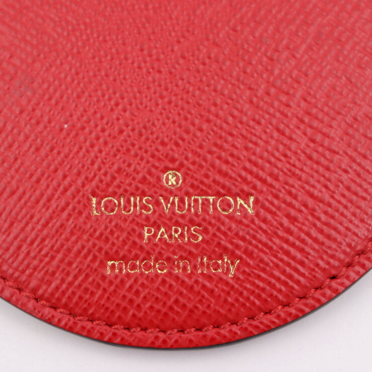 美品 LOUIS VUITTON ルイ ヴィトン ポルトクレ イリュストレ モノグラム キーホルダー MP1949 PVC レザー ブラウン レッド ゴールド金具 山本寛斎 歌舞伎 キーリング バッグチャーム ビトン