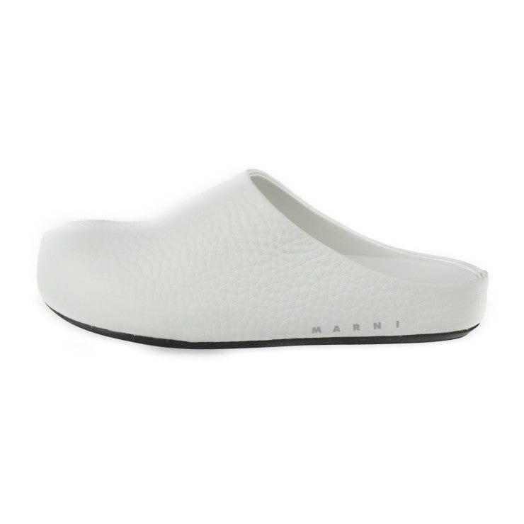 新品未使用展示品 MARNI マルニ フスベット サボ サンダル SBMS006101 表記サイズ 36 レザー ラバーソール ホワイト クロッグ 参考サイズ約23cm