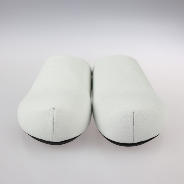 新品未使用展示品 MARNI マルニ フスベット サボ サンダル SBMS006101 表記サイズ 36 レザー ラバーソール ホワイト クロッグ 参考サイズ約23cm