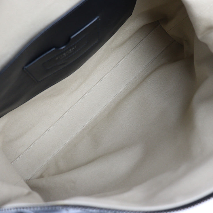 美品 GIVENCHY ジバンシィ アンティゴナ ソフト ミディアム ハンドバッグ レザー ブラック ホワイト シルバー金具 2WAY ショルダーバッグ トートバッグ