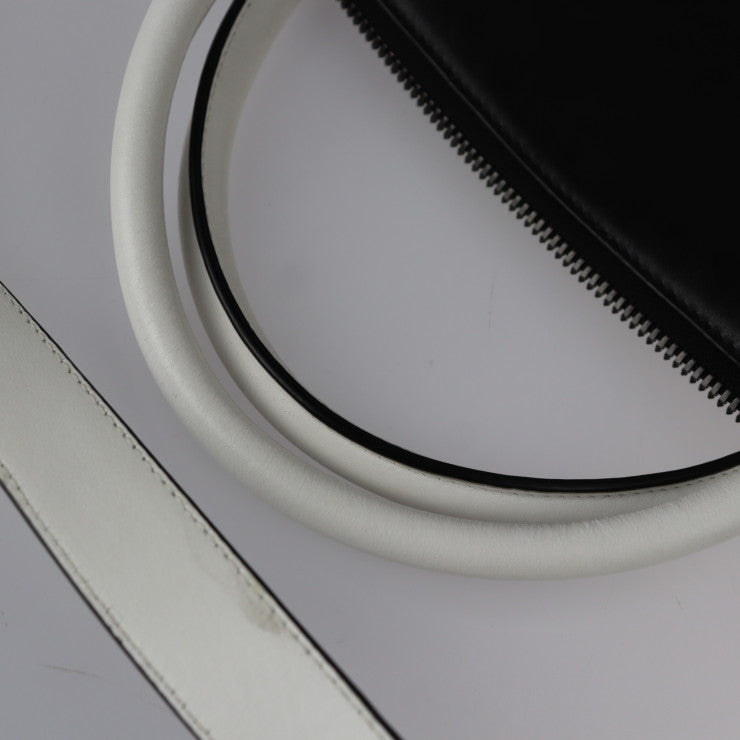 美品 GIVENCHY ジバンシィ アンティゴナ ソフト ミディアム ハンドバッグ レザー ブラック ホワイト シルバー金具 2WAY ショルダーバッグ トートバッグ