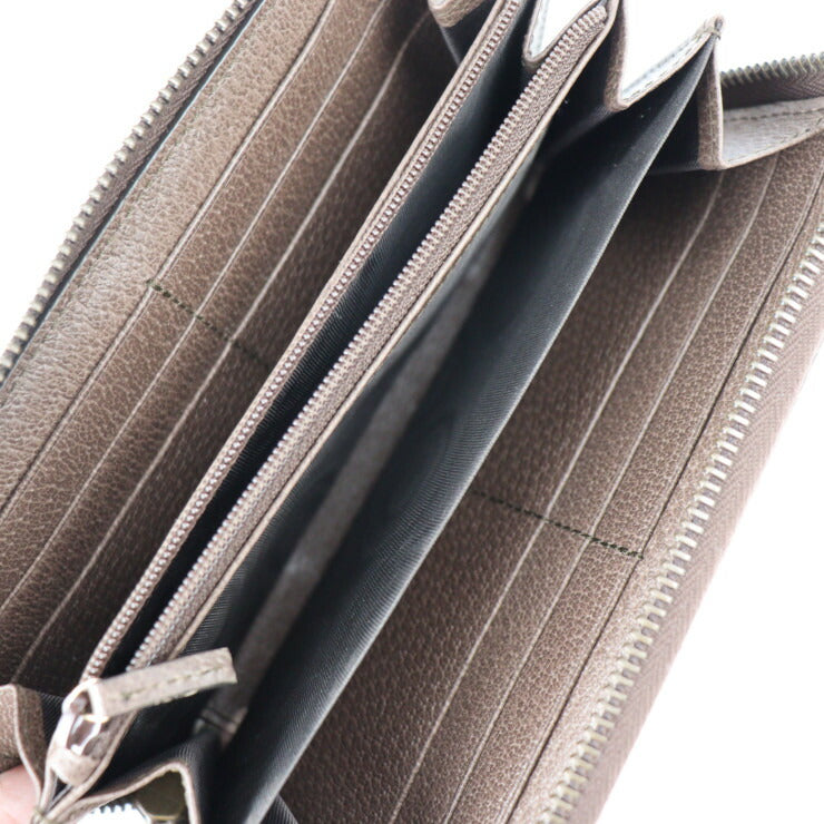 新古未使用展示品 GUCCI グッチ オフィディア GGスプリーム シェリーライン 長財布 604149 PVC レザー ベージュ エボニー レッド グリーン ゴールド金具 ラウンドファスナー GG ジップアラウンドウォレット DIYコレクション