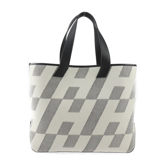 美品 HERMES エルメス H アンビエ GM トートバッグ - トワルアッシュ ヴォースイフト エクリュ ブラック ハンドバッグ Z刻印 バイアス