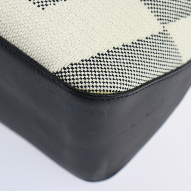 美品 HERMES エルメス H アンビエ GM トートバッグ - トワルアッシュ ヴォースイフト エクリュ ブラック ハンドバッグ Z刻印 バイアス