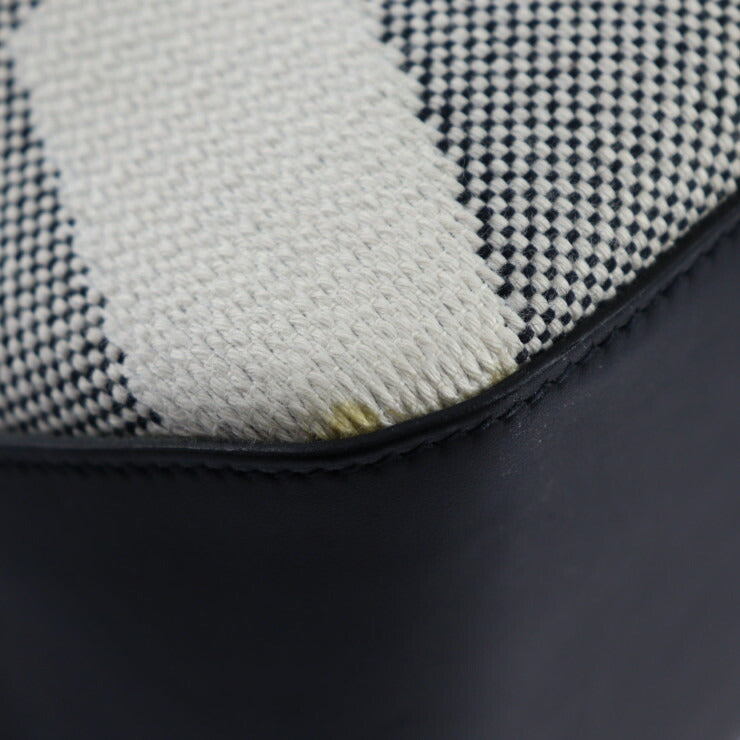 美品 HERMES エルメス H アンビエ GM トートバッグ - トワルアッシュ ヴォースイフト エクリュ ブラック ハンドバッグ Z刻印 バイアス