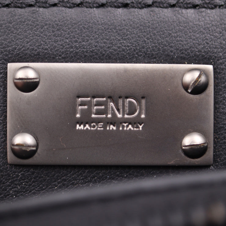 FENDI フェンディ ピーカブー フィット セレリア ビジネスバッグ 7VA406 レザー ブラック シルバー金具 バグズアイ モンスター 2WAY ブリーフケース ショルダーバッグ