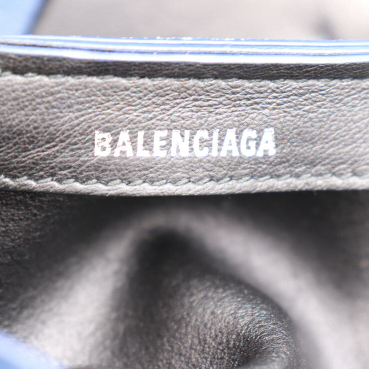 美品 BALENCIAGA バレンシアガ エブリデイトート S トートバッグ 475199 レザー ブルー ショルダートート