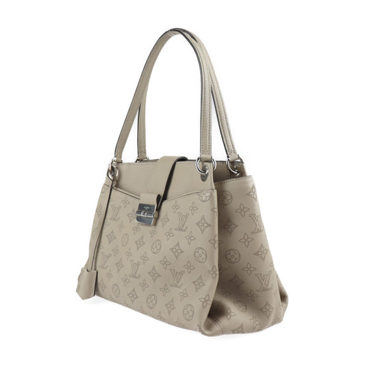 美品 LOUIS VUITTON ルイ ヴィトン セーヴル モノグラムマヒナ ハンドバッグ M41791 レザー ガレ ベージュ系 シルバー金具 ショルダーバッグ トートバッグ ビトン